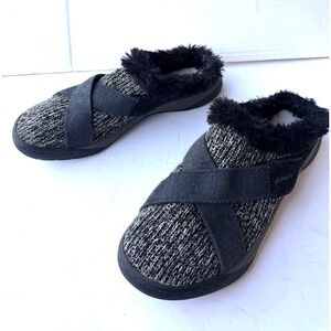 JSport by Jambu Graham Black Gray Slip On Mule Memory Foam Comfort Shoe Sz 9